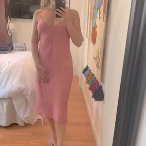 COPY - Pink aritizia midi slip dress